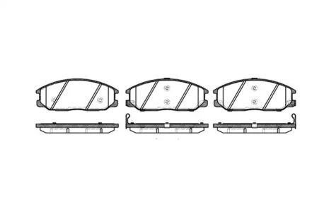 Комплект гальмівних колодок, дискове гальмо JAC REIN, SSANGYONG ACTYON, REMSA (077112)