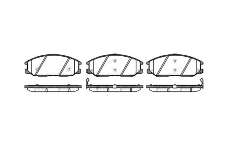 Комплект гальмівних колодок, дискове гальмо JAC REIN, SSANGYONG ACTYON, REMSA (077112)