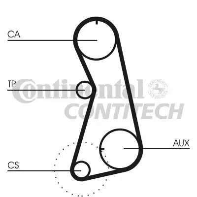 Rosted Timing Belt VW Saviro, Audi A4, Contitech (CT848)