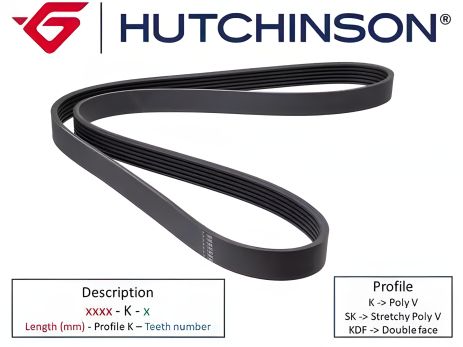 ΠΠΎΠ»ΡΠΊΠ»ΡΠ½ΠΎΠ²ΠΈΠΉ ΡΠ΅ΠΌΡΠ½Ρ MERCEDES-BENZ VITO, RENAULT KOLEOS, Hutchinson (1685K7) ΠΠΎΠ»ΡΠΊΠ»ΡΠ½ΠΎΠ²ΠΈΠΉ ΡΠ΅ΠΌΡΠ½Ρ MERCEDES-BENZ VITO, RENAULT KOLEOS, Hutchinson (1685K7)
