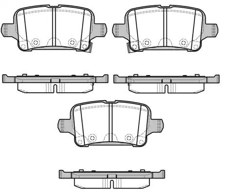 Комплект гальмівних колодок, дискове гальмо OPEL AMPERA-E, OPEL ASTRA, WOKING (P1728302)