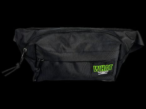 Сумка-бананка на два отделения из водонепроницаемой ткани, черная