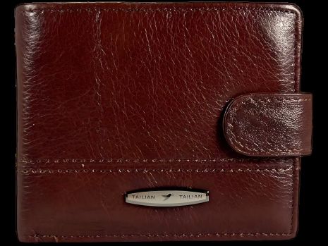 Чоловічий гаманець з натуральної шкіри, колір крімсон