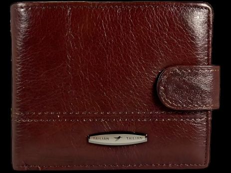 Чоловічий гаманець з натуральної шкіри, колір крімсон Чоловічий гаманець з натуральної шкіри, колір крімсон