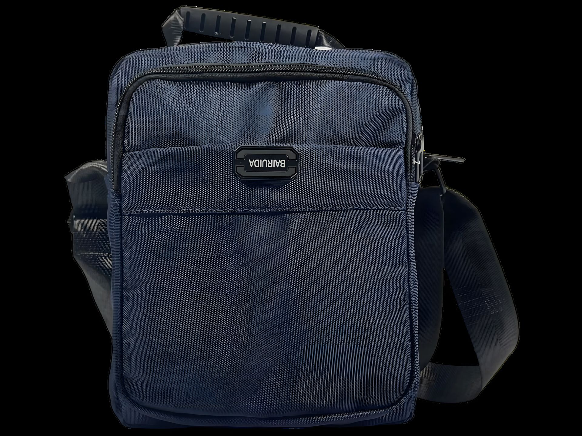 Практична текстильна сумка на три відділення через плече, синя Практична текстильна сумка на три відділення через плече, синя