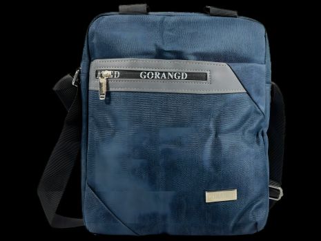 Сумка через плече з ручками для переносу, 4 відділення, синя