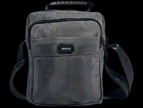 Сучасна сіра сумка через плече з застібкою, 5 л, 3 відділення