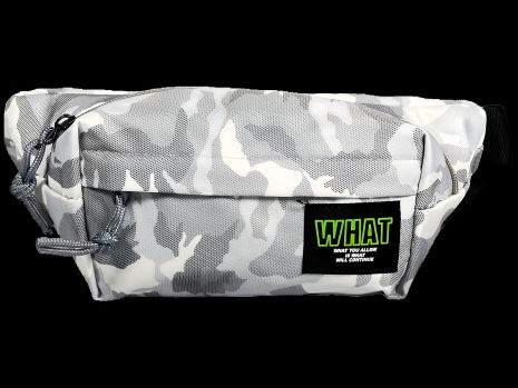 Водонепроникна сумка-бананка на два відділення, сіро-білого кольору