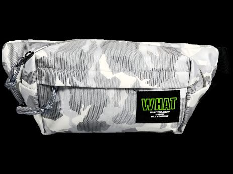 Водонепроникна сумка-бананка на два відділення, сіро-білого кольору