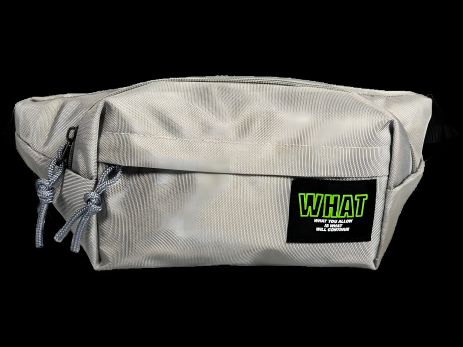 Сіра сумка-бананка комфортна на два відділення