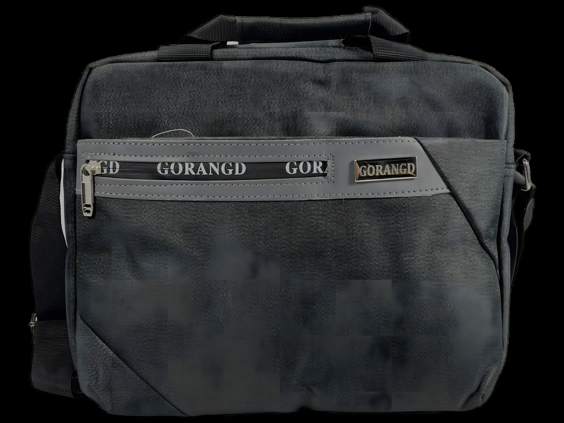 Сумка з міцного текстилю на три відділення, 8 л, через плече, чорна Сумка з міцного текстилю на три відділення, 8 л, через плече, чорна