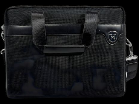 Мужская сумка через плечо на два отделения черного цвета