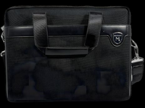 Мужская сумка через плечо на два отделения черного цвета Мужская сумка через плечо на два отделения черного цвета