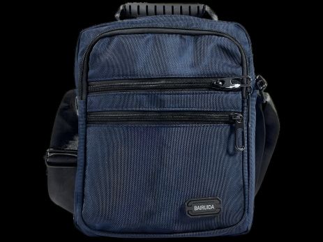 Крепкая текстильная сумка через плечо, синяя, 5 л