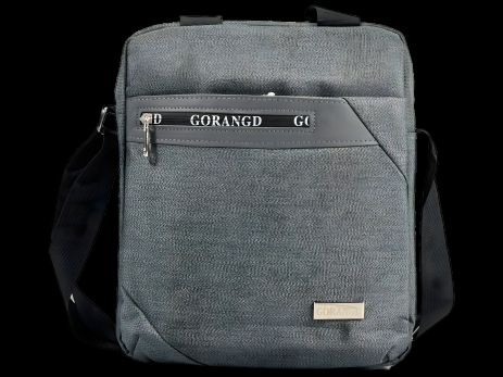 Четырехсекционная сумка через плечо из текстиля, серая