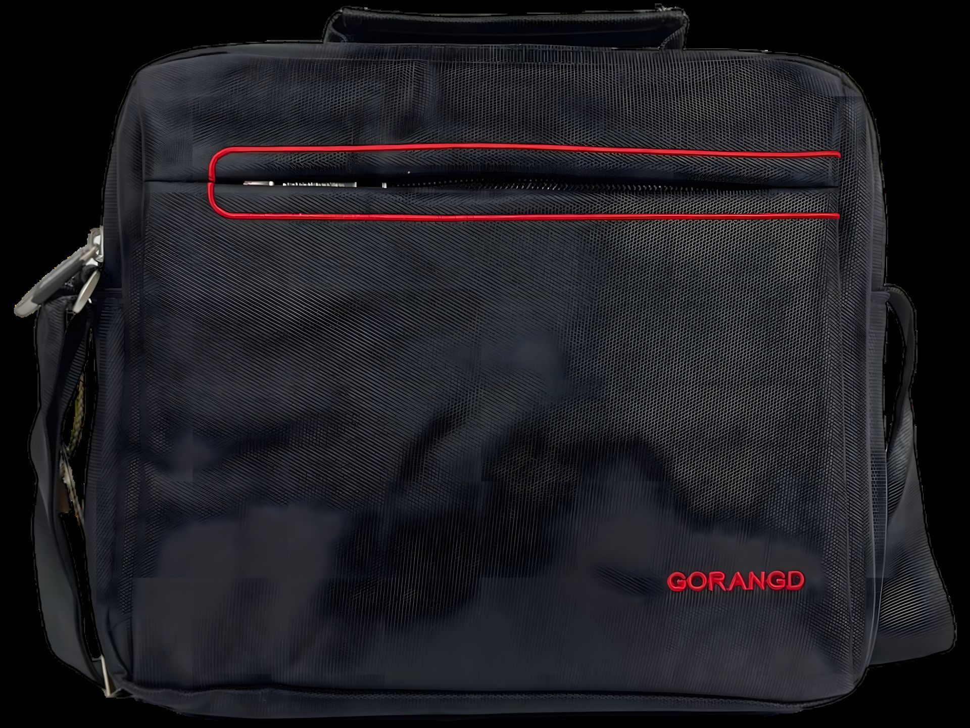 Удобная многофункциональная сумка через плечо с тремя отделениями, черная с красным Удобная многофункциональная сумка через плечо с тремя отделениями, черная с красным