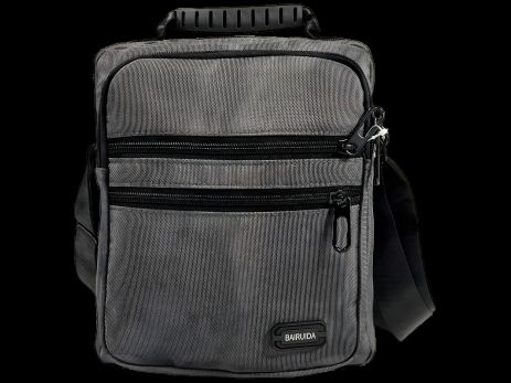 Чоловіча сумка через плече сучасна на чотири відділення, 5 л, сіра Чоловіча сумка через плече сучасна на чотири відділення, 5 л, сіра