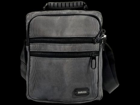 Мужская сумка на плечо на четыре отделения, 5 л, серая