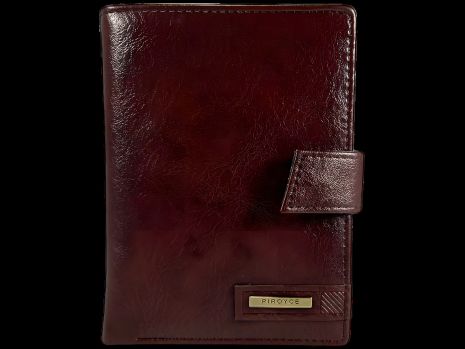 Чоловічий гаманець-книжка з монетним відділенням коричневого кольору