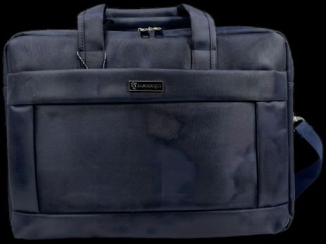 Синя сумка для ноутбука на три відділення, стильна