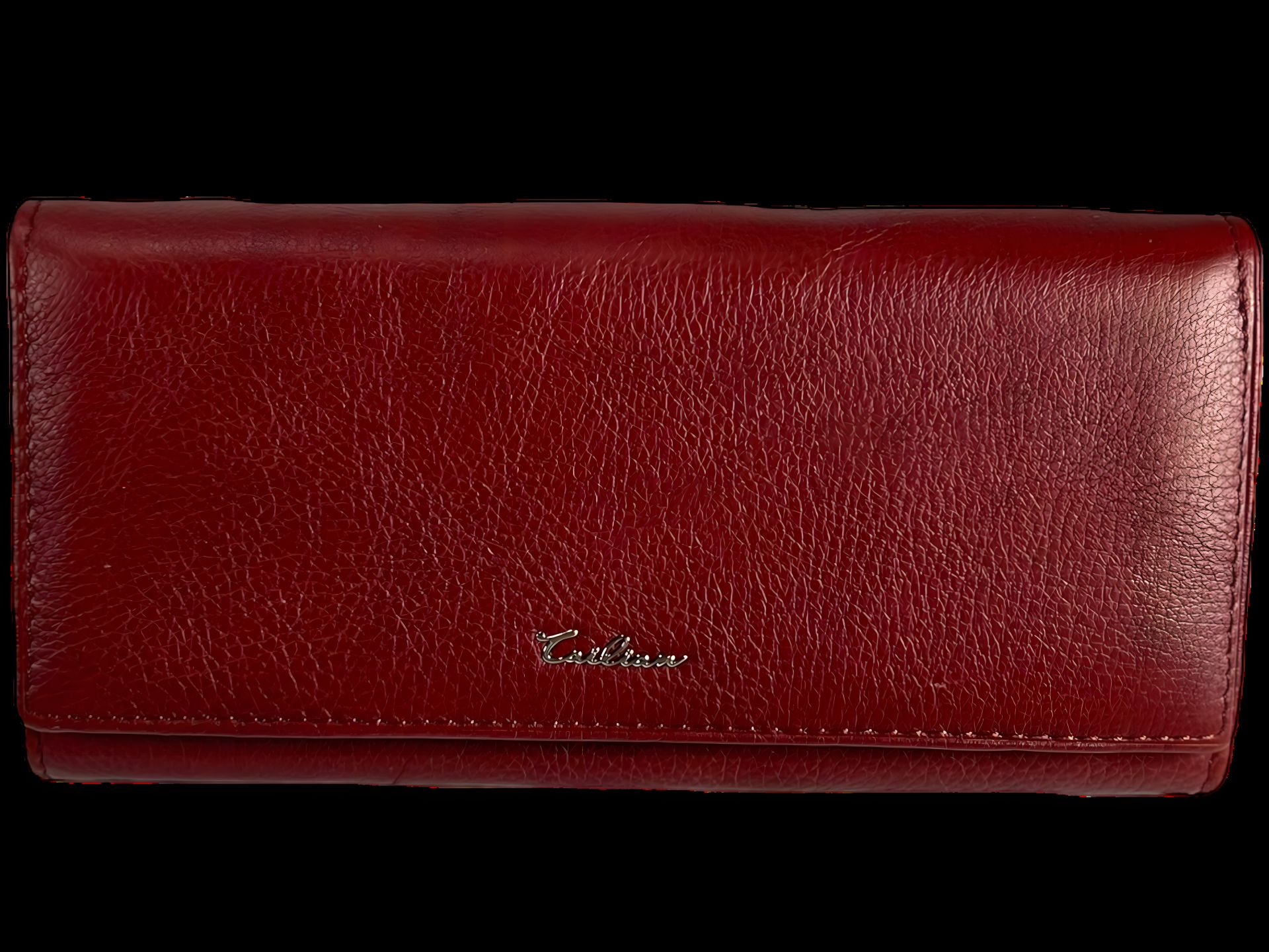 Красный кожаный кошелек с кнопочной застежкой, 9 отделений для купюр, стильный Красный кожаный кошелек с кнопочной застежкой, 9 отделений для купюр, стильный