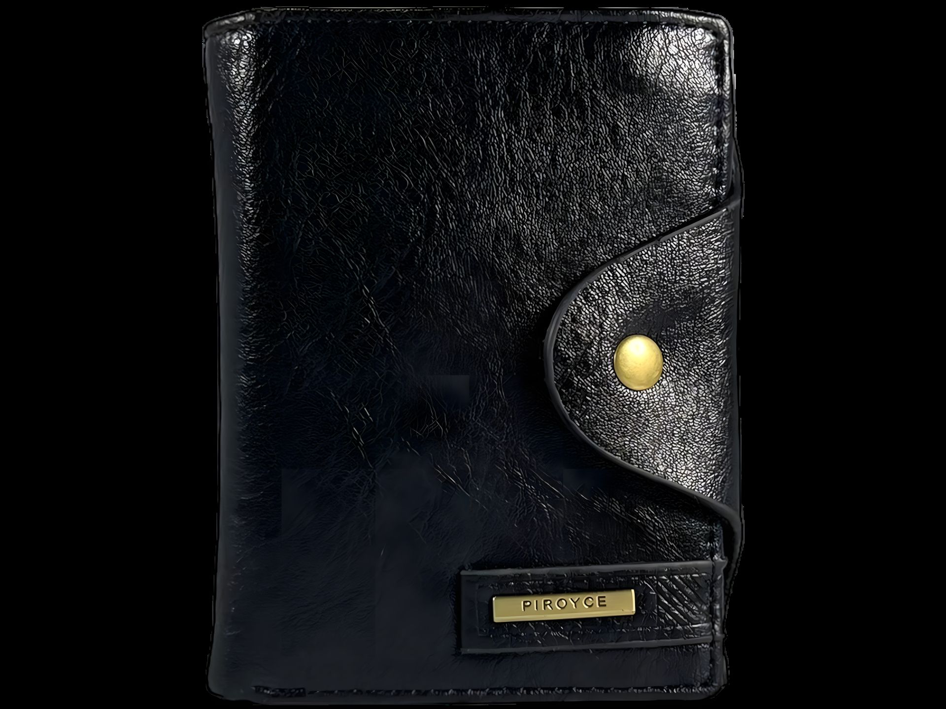 Чёрный мужской кошелек из высококачественной экокожи Чёрный мужской кошелек из высококачественной экокожи