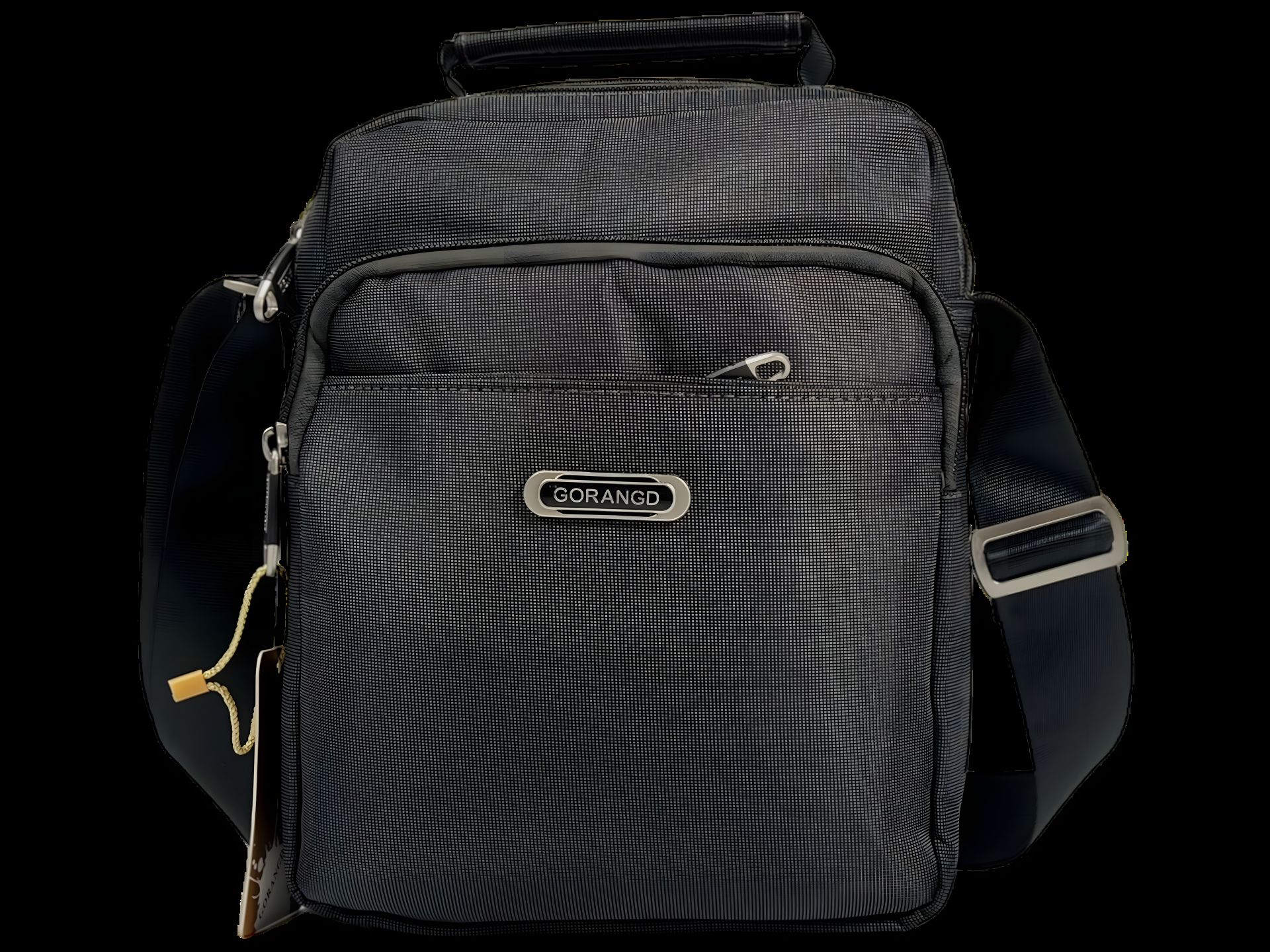 Сумка для чоловіків через плече, чотири відділення, чорна Сумка для чоловіків через плече, чотири відділення, чорна