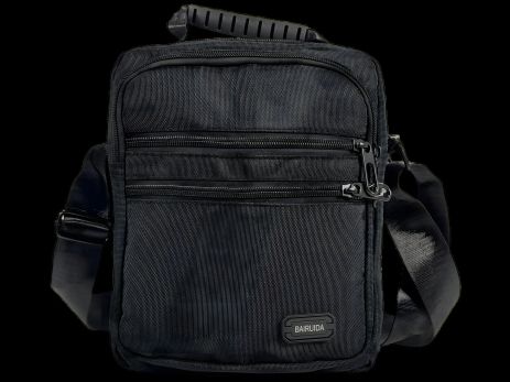 Міцна текстильна сумка через плече з чотирма відділеннями, 5 л, чорна Міцна текстильна сумка через плече з чотирма відділеннями, 5 л, чорна