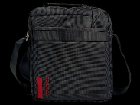 Сумка через плечо, 3 отделения, карман для планшета, черная