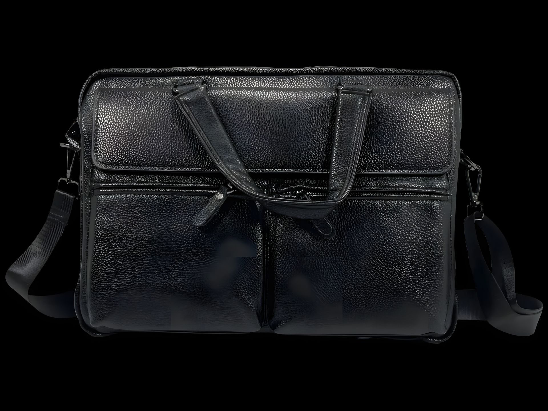 Чёрная сумка для ноутбука на пять отделений с молнией Чёрная сумка для ноутбука на пять отделений с молнией