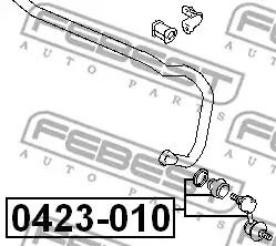 Тяга/стойка стабилизатора SUBARU IMPREZA, MITSUBISHI DIAMANTE, FEBEST (0423010)