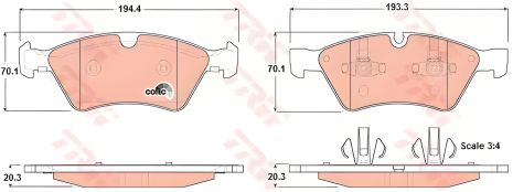 Гальмівних колодок комплект, дискове гальмо MERCEDES-BENZ M-CLASS, TRW (GDB1642) Гальмівних колодок комплект, дискове гальмо MERCEDES-BENZ M-CLASS, TRW (GDB1642)