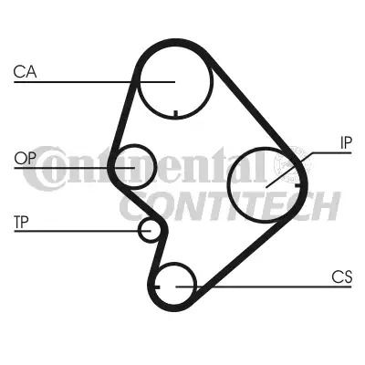 Жорсткий пояс VW Taro, Toyota Hilux, Contitech (CT723)