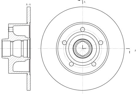 Тормозной диск для AUDI A4, REMSA (643100)