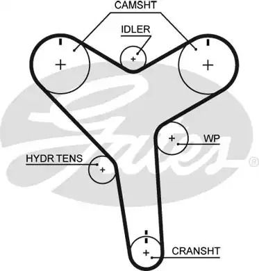 Ремінь зубчастий ГРМ LEXUS ES, TOYOTA AVALON, GATES (T257)