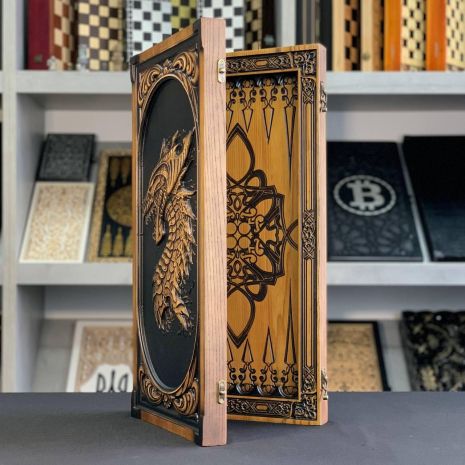 Нарди дерев'яні 64х32 см Легенда про Дракона Нарди дерев'яні 64х32 см Легенда про Дракона