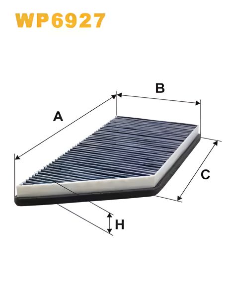 Салонний Фільтр PEUGEOT 206, WIXFILTRON (WP6927) Салонний Фільтр PEUGEOT 206, WIXFILTRON (WP6927)