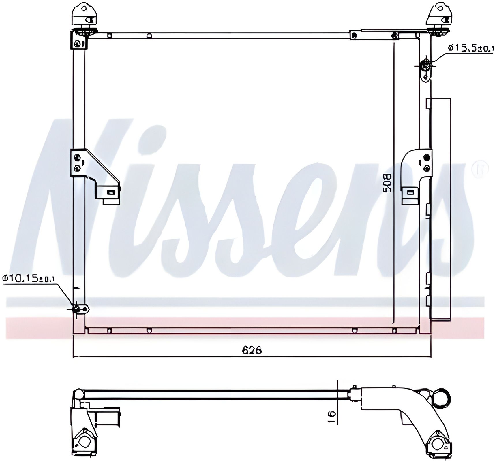 Конденсор радиатор для кондиционера TOYOTA LAND CRUISER, NISSENS (940623) Конденсор радиатор для кондиционера TOYOTA LAND CRUISER, NISSENS (940623)