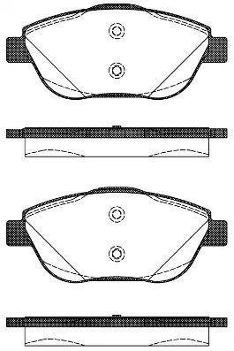 Комплект тормозных колодок, дисковый тормоз DS DS, PEUGEOT 2008, REMSA (139210)