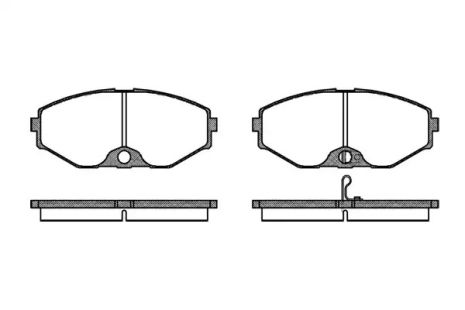 Комплект тормозных колодок, дисковый тормоз INFINITI J30, NISSAN CEFIRO, REMSA (037502)