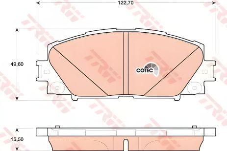 Тормозные колодки комплект, дисковый тормоз TOYOTA PRIUS, TRW (GDB4173) Тормозные колодки комплект, дисковый тормоз TOYOTA PRIUS, TRW (GDB4173)