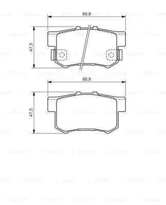 Набір гальмівних прокладок, дисковий гальм Fiat Sedici, Honda CR-V, Bosch (0986494358)