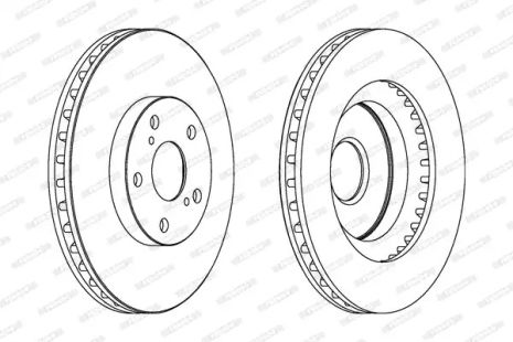 Диск гальмівний LEXUS ES, TOYOTA AURIS, FERODO (DDF1646C)