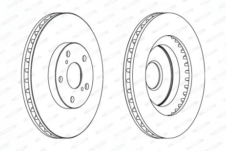 Гальмівний диск LEXUS ES, TOYOTA AURIS, FERODO (DDF1646C)