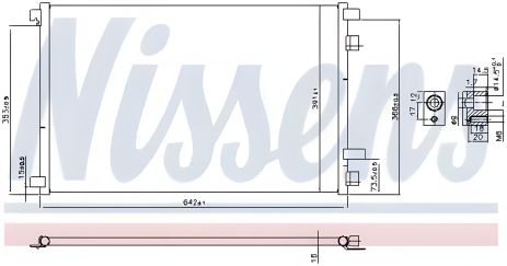 Радіатор-конденсор кондиціонера RENAULT MEGANE, NISSENS (94626-B)