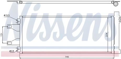 Радіатор/конденсор кондиціонера FIAT DUCATO, PEUGEOT BOXER, NISSENS (94986)
