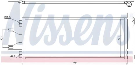 Радіатор/конденсор кондиціонера FIAT DUCATO, PEUGEOT BOXER, NISSENS (94986)