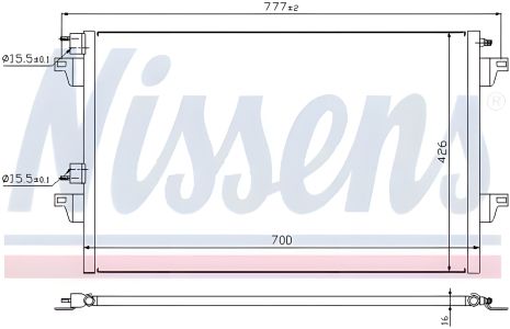 Радіатор кондиціонера для RENAULT MEGANE, NISSENS (940153) Радіатор кондиціонера для RENAULT MEGANE, NISSENS (940153)