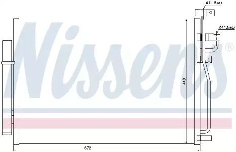 Радиатор, конденсор кондиционера CHEVROLET CAPTIVA, OPEL ANTARA, NISSENS (940010)