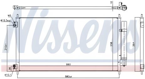 Конденсор кондиціонера радіатор HONDA CROSSTOUR, NISSENS (941152)